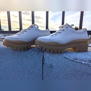 Vionic Erzie Cream Lug Platform Oxford Sneakers 8.5